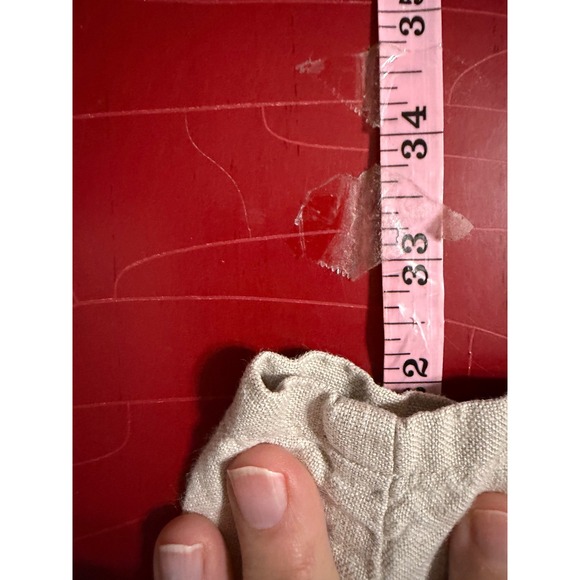 J Jill Love Linen Pants L Beige Elastic Waist Pull On Crop Ankle 100% Linen - Picture 11 of 12